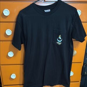Solid Black Crew Neck Short Sleeve Tee